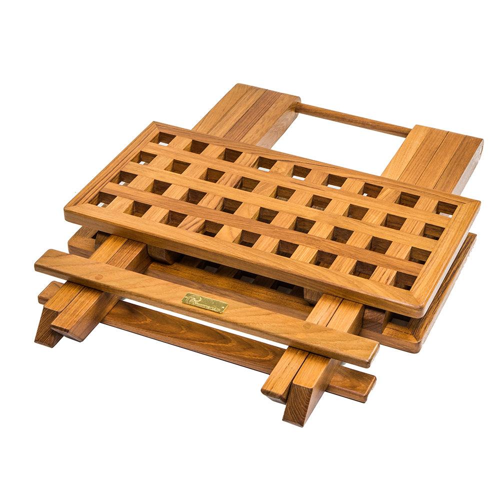 Whitecap Teak Grate Top Fold-Away Table - Kesper Supply