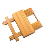 Whitecap Teak Grooved Top Fold-Away Table/Stool - Kesper Supply