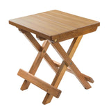 Whitecap Teak Grooved Top Fold-Away Table/Stool - Kesper Supply