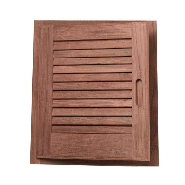 Whitecap Teak Louvered Door & Frame - Left Hand - 15" x 15" - Kesper Supply