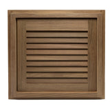 Whitecap Teak Louvered Door & Frame - Right Hand - 15" x 15" - Kesper Supply