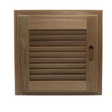 Whitecap Teak Louvered Door & Frame - Right Hand - 15" x 15" - Kesper Supply