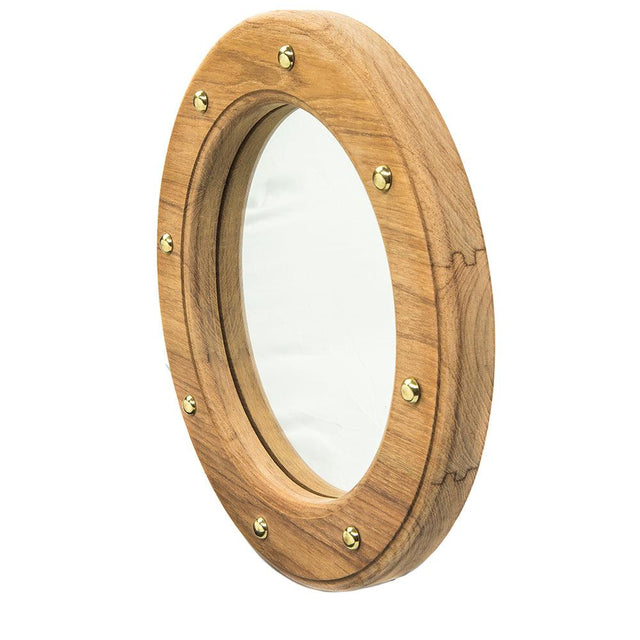 Whitecap Teak Porthole Mirror - Kesper Supply