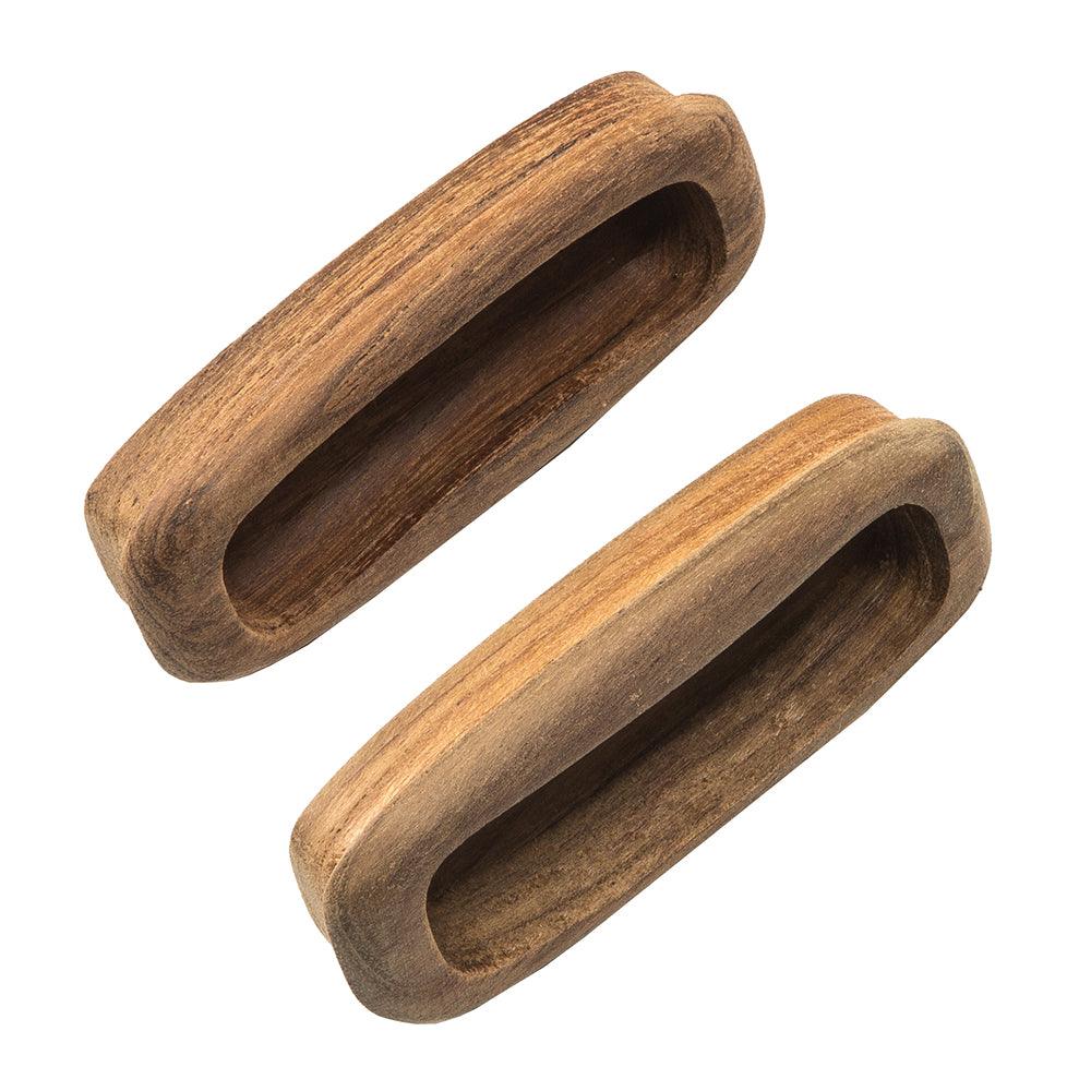 Whitecap Teak Rectangular Drawer Pull - 3-1/4"L - 2 Pack - Kesper Supply