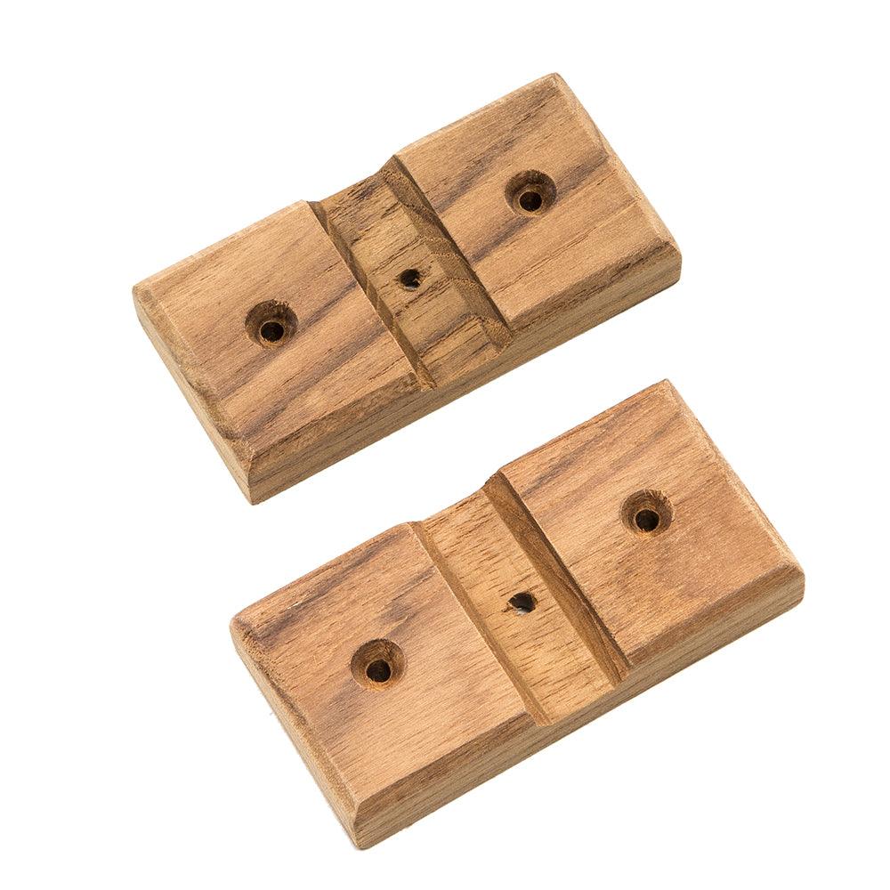 Whitecap Teak Rod Storage Rack Mounting Brackets - Pair - Kesper Supply