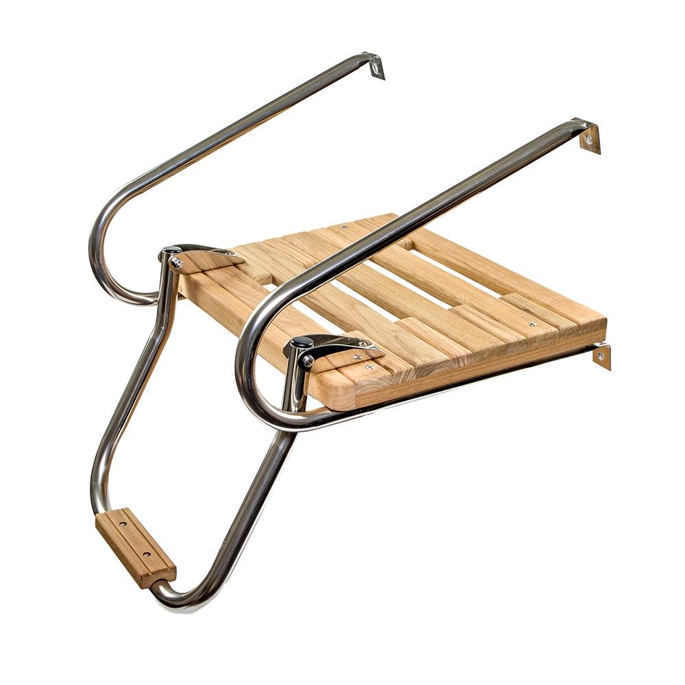 Whitecap Teak Swim Platform w/Ladder f/Inboard/Outboard Motors - Kesper Supply