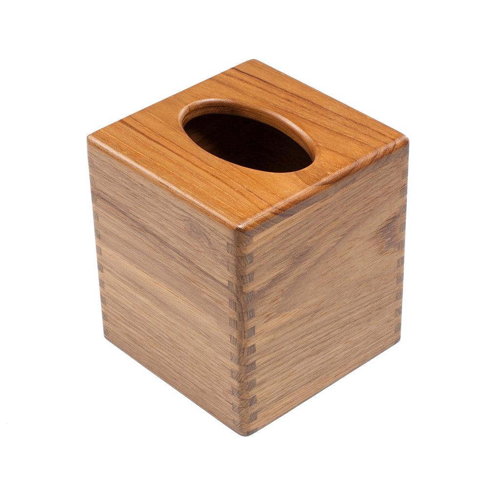 Whitecap Teak Tissue Box Holder - Kesper Supply