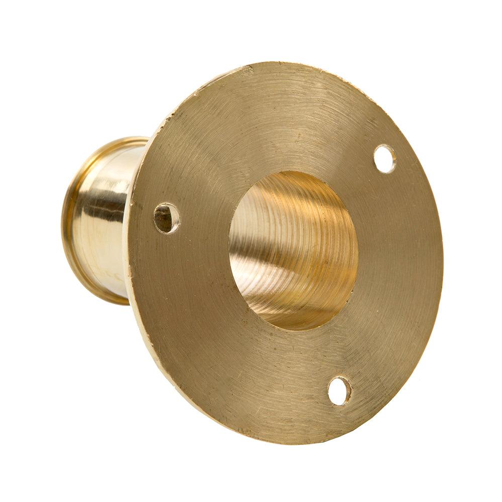 Whitecap Top-Mounted Flag Pole Socket Polished Brass - 1" ID - Kesper Supply