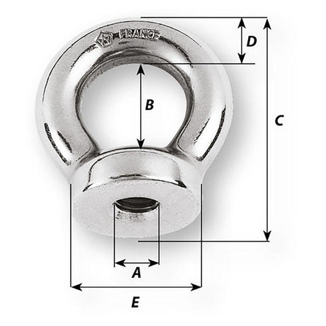 Wichard 12mm Eye Nut - Thread M14 x 200mm - Kesper Supply