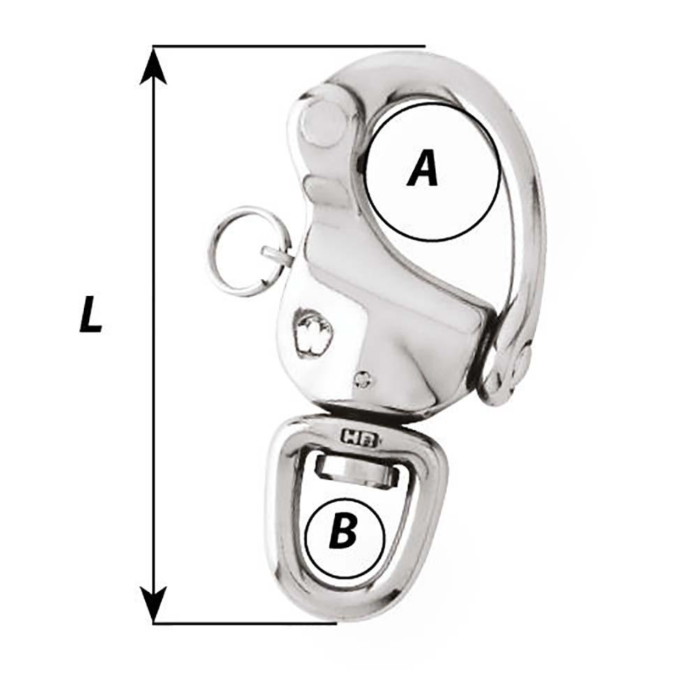 Wichard 2-3/4" Snap Shackle w/Swivel & Clevis Pin - 70mm - Kesper Supply