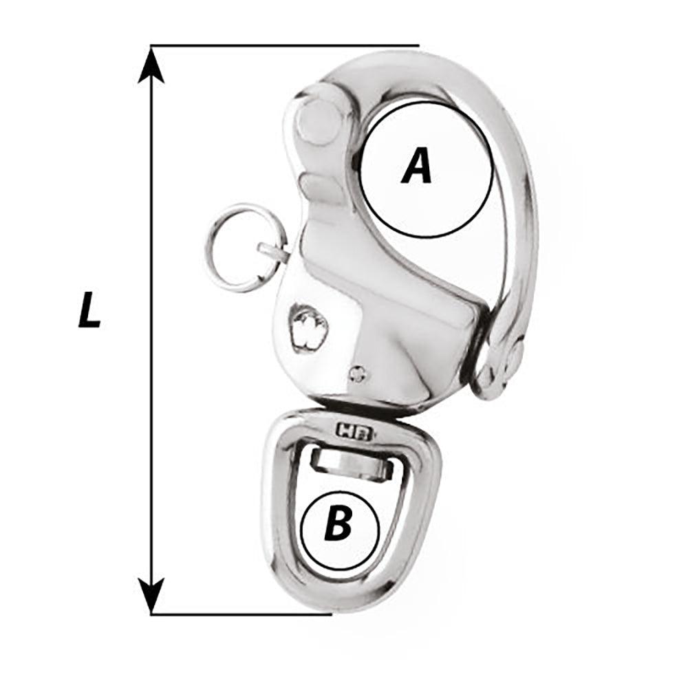 Wichard 3-1/2" Snap Shackle w/Swivel Eye - Kesper Supply