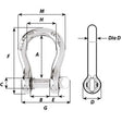 Wichard Captive Pin Bow Shackle - Diameter 4mm - 5/32" - Kesper Supply