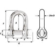 Wichard Captive Pin D Shackle - Diameter 12mm - 15/32" - Kesper Supply