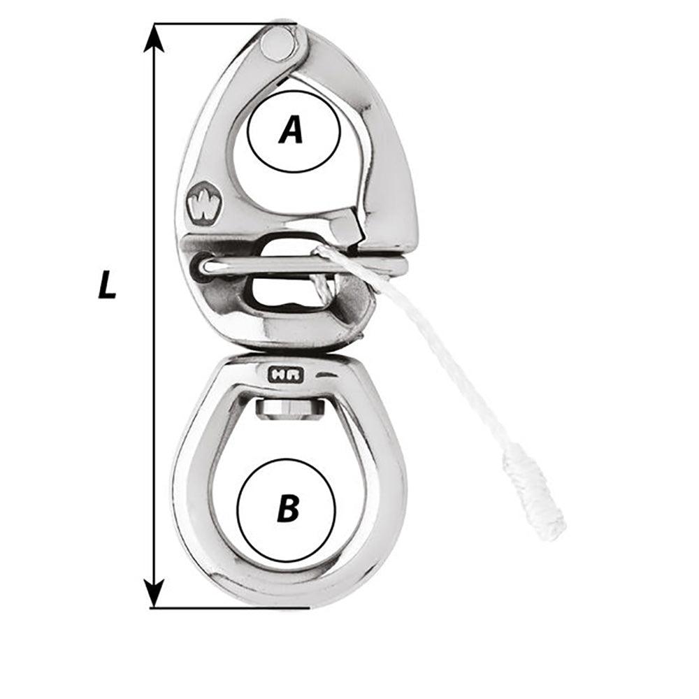 Wichard HR Quick Release Snap Shackle With Large Bail -145mm Length - 5-45/64" - Kesper Supply