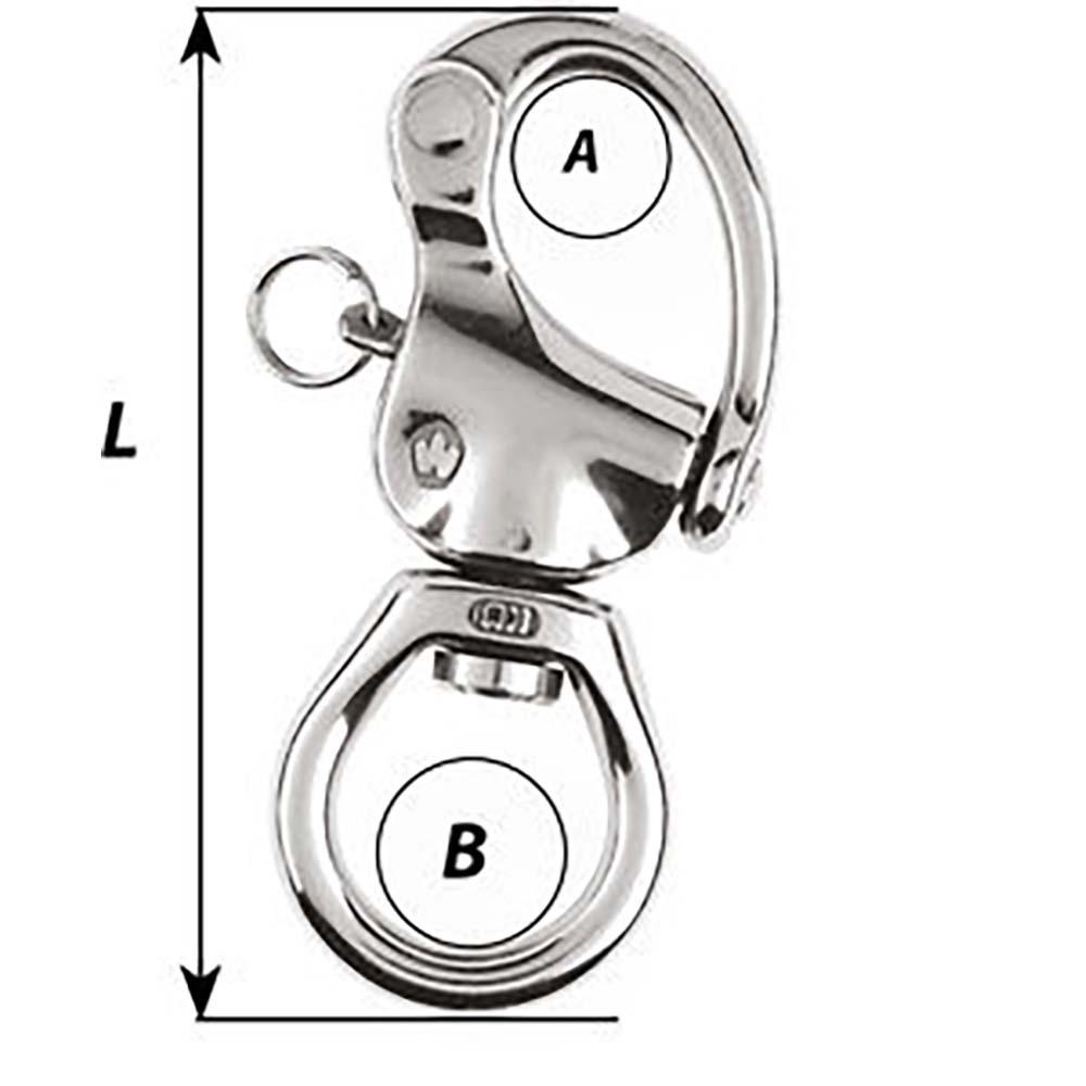 Wichard HR Snap Shackle - Large Bail - Length 140mm - Kesper Supply