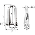 Wichard Key Pin Shackle - Diameter 5mm - 3/16" - Kesper Supply