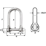 Wichard Self-Locking Large Opening Shackle - 10mm Diameter - 13/32" - Kesper Supply