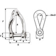Wichard Self-Locking Twisted Shackle - Diameter 5mm - 3/16" - Kesper Supply