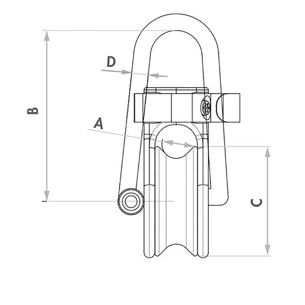 Wichard Soft Snatch Block - 12mm Rope Size - Kesper Supply