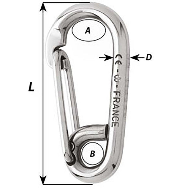 Wichard Symmetric Carbine Hook - Length 100mm - 13/32" - Kesper Supply