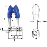 Wichard Thimble Shackle - Captive Pin - Diameter 10mm - 13/32" - Kesper Supply