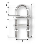 Wichard U-Bolt Pad Eye - 12mm Diameter - 15/32" - 130mm Length - 5-1/8" - Kesper Supply