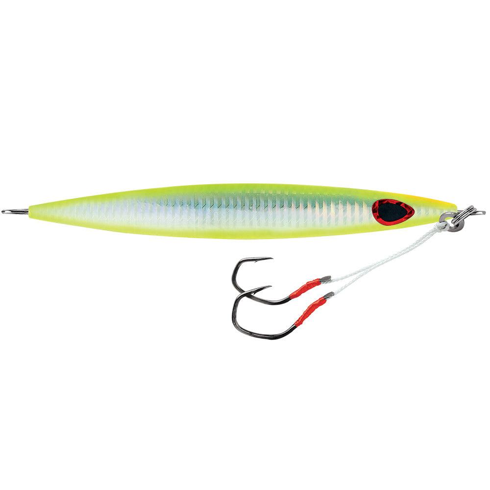 Williamson Kensaki 220 Jig - 6.75" - 7.75oz - UV Chartreuse Glow Zebra - Kesper Supply